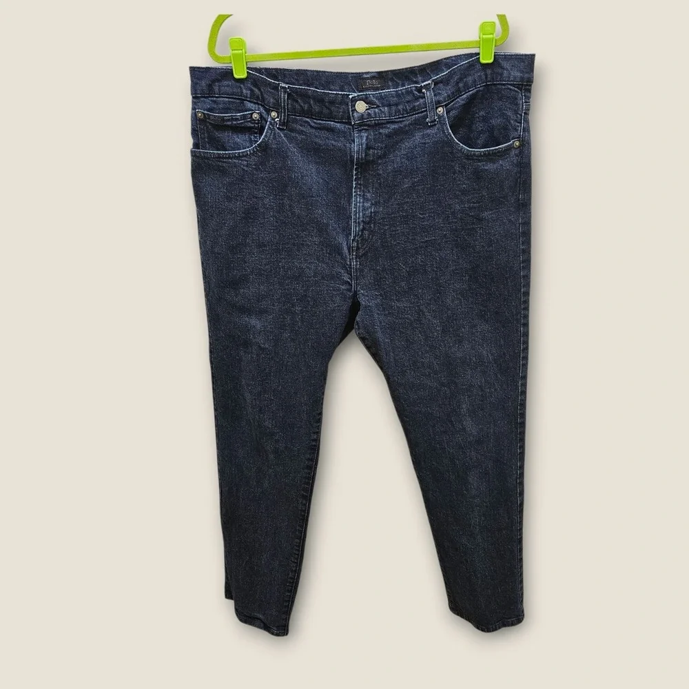 Polo Ralph Lauren Men's Relaxed Fit Denim Jeans Sz 44x30 Dark Wash‎ Cotton Blend